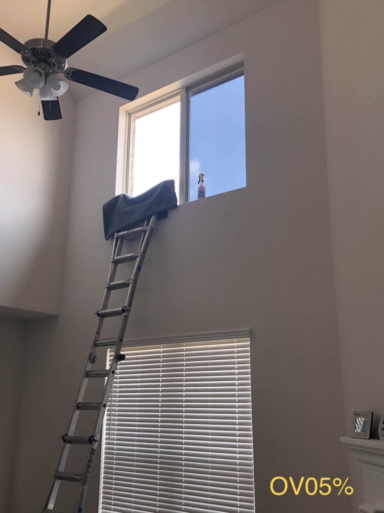 home with windows being tinted