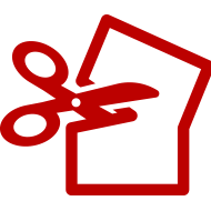 an icon of sissors cutting film